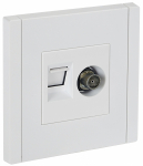 Розетка 2гн комп+ТВ RJ45+TV с/у белый кат.6 FP237 FORTE&PIANO IEK (1/10/100)