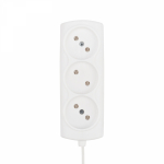 Удлинитель 3гн, 1.5 м, 2х0.75 мм, без з/к, белый, PROconnect STANDARD