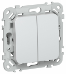 FLITE Выключ. 2-кл. прох. 10А ВС62-1-0-ФлЖ жем. IEK