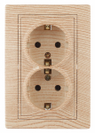 Розетка 2гн с З/К с/у сосна 16А 1-205-11 Intro Plano ЭРА