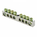 Шина PEN земля-ноль ШНИ 6х9 8-отверстий крепеж по центру цинк EKF PROxima (1/10/500) Шина PEN земля-ноль ШНИ 6х9 8-отверстий крепеж по центру цинк EKF PROxima (1/10/500)