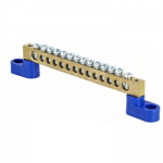 Шина N ноль 2 угловых изолятора ШНИ 6х9 14-отверстий латунь EKF PROxima (1/10/500) Шина N ноль 2 угловых изолятора ШНИ 6х9 14-отверстий латунь EKF PROxima (1/10/500)
