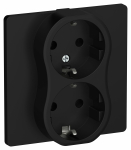 Розетка 2гн с З/К с/у черный в сборе быстрозажим 16А РС12-0-К-ФлЧ FLITE IEK (1/60) Розетка 2гн с З/К с/у черный в сборе быстрозажим 16А РС12-0-К-ФлЧ FLITE IEK (1/60)