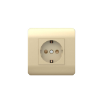 (NEW3-E) Розетка с/з со шторками, 16А, шампань CHINT (1)