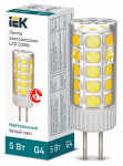 Лампа светодиод 5Вт капсула G4 4000К 475Лм 12В CORN IEK (10/500)