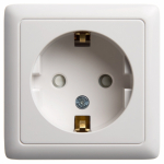 Розетка 1гн с З/К шторки о/у белый изол.пласт. 16А IP20 Blanca Systeme Electric