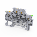 Клемма заземляющая 2уровней 72.7мм на DIN-рейку/G-рейку 2.5мм² ширина ячейки5 КЭАЗ (Курский электроаппаратный завод) Без серии