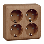 Розетка 4гн с З/К шторки о/у бук 16А IP20 Этюд Systeme Electric Розетка 4гн с З/К шторки о/у бук 16А IP20 Этюд Systeme Electric