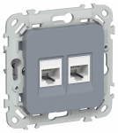 FLITE Роз. 2-я комп. RJ45 кат.6 UTP РК6-2-0-ФлМ мар. IEK