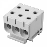 Клемма вводная силовая КВС 6-50мм² 3-рядная серая REXANT Клемма вводная силовая КВС 6-50мм² 3-рядная серая REXANT