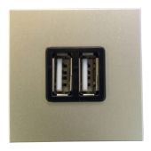 Мех-м с накладкой USB с/у usb пластик шампань IP20 ABB Zenit