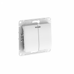 Выключатель 2кл с подсв с/у белый механизм быстрозажим Glossa Systeme Electric  (1/20)