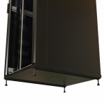 WRline Шкаф напольный 19-дюймовый, 42U, 2055x800х1000 мм (ВхШхГ), передняя стеклянная дверь со стальными перфорированными боковинами, задняя дверь спл