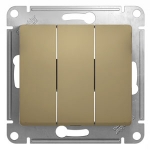 Выключатель 3кл с/у титан механизм Glossa Systeme Electric (1/20) Выключатель 3кл с/у титан механизм Glossa Systeme Electric (1/20)