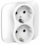 Розетка 2гн с З/К с/у белый в сборе быстрозажим 16А РС12-0-А-ФлБ FLITE IEK (1/60)