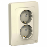 Розетка 2гн с З/К шторки с/у молочный 16А Blanca Systeme Electric Розетка 2гн с З/К шторки с/у молочный 16А Blanca Systeme Electric