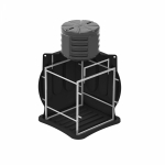 Пластиковый колодец КС-5М с дополнительной секцией D780 и крышкой D780