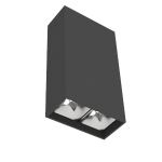 Светодиодный светильник VARTON DL-Box Reflect Multi 1x2 накладной 5 Вт 4000 К 80х40х150 мм RAL9005 черный муар кососвет DALI