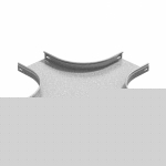 Разветвитель крестообразный плавный универсальный к лотку 600х100 (1 мм) (горячий цинк)