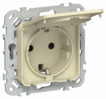 FLITE Роз. с з/к/ш кр б/к 16А IP44 РСшкр11-1-44-ФлН нав. IEK