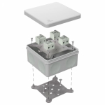 Коробка огнестойкая для о/п двухкомпонентная 60-0300-FR6.0-8 Е15-Е120 RAL7035 100х100х50 (14 шт/кор) Промрукав