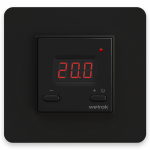 Терморегулятор для теплого пола Welrok st bk черный, 16А, цифровой с индикацией температуры