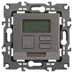 Терморегулятор ЭРА Серия 12 12-4111-16 универс.230В-Imax16А, титан Терморегулятор ЭРА Серия 12 12-4111-16 универс.230В-Imax16А, титан