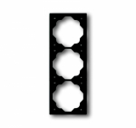 Рамка 3-пост. цвет черный Черный бархат матовый, пластик горизонт. и вертик., IP20 Impuls ABB