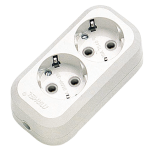 Колодка 2гн с З/К белая 16А Makel (1/20/80)