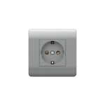 (NEW3-E) Розетка с/з со шторками, 16А, серебряный CHINT (1)