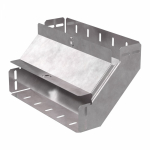 Угол д/листового кабель.лотка 90° вертикально восходящий без разъема/соединителя сталь светло-серый ПРОМРУКАВ