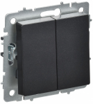 BRITE Выключ. 2-кл. перекр. 10А ВС10-2-3-БрЧ черн. IEK