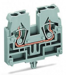 Клеммная колодка 33.4мм 1x2 0.08-2.5мм² 24А 500В термопласт серый Wago