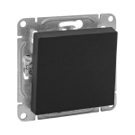 Выключатель 1кл кнопочный, чёрный Эпика EKF