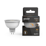 Лампа светодиод 5Вт GU5.3 500Лм 3000К GU5.3 MR16 диммируемая Gauss Black (1/10/100) Лампа светодиод 5Вт GU5.3 500Лм 3000К GU5.3 MR16 диммируемая Gauss Black (1/10/100)