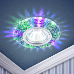 Светильник декор cо светодиод подсветкой RGB прозрачный GU5.3 220В IP20 DK LD4 SL/RGB ЭРА (1/50)