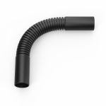 Поворот гибкий гофрированный чёрный d25 мм (20шт/240шт уп/кор) Промрукав Поворот гибкий гофрированный чёрный d25 мм (20шт/240шт уп/кор) Промрукав