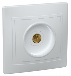 Розетка 1гн ТВ оконечная с/у белый РТВ10-КБ Кварта GENERICA IEK (1/10/120)