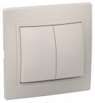 Выключатель 2кл с/у крем ВС10-2-0-ККм Кварта GENERICA IEK (1/10/120)