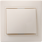 Выключатель 1кл кнопочный с/у крем ВСк10-1-0-ККм Кварта GENERICA IEK (1/10/120)