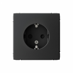 Розетка 1гн с З/К шторки с/у карбон механизм 16А ArtGallery Systeme Electric (1/5/20)