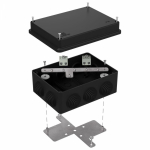 Коробка огнестойкая для о/п 40-0310-FR1.5-4 Е15-Е120 RAL9005 150х110х70 (6 шт/кор) Промрукав