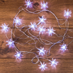 Гирлянда светодиодная "Снежинки" 20 LED БЕЛЫЕ 2,8 метра Гирлянда светодиодная "Снежинки" 20 LED БЕЛЫЕ 2,8 метра
