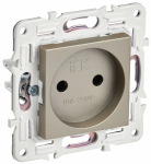 Розетка 1гн без З/К с/у шампань механизм 10А SK-R02Sh SKANDY IEK (1/10/100)
