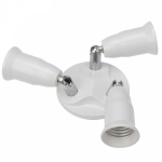 Разветвитель цокольный Е27-3хЕ27 (поворотный цоколь) белый REXANT (1/1/80)