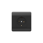 (NEW3-E) Розетка с/з со шторками, 16А, черный CHINT (1)