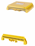 Шина "PE" "земля" в желтом изоляторе на DIN-рейку 8x12мм 16 групп TDM Шина "PE" "земля" в желтом изоляторе на DIN-рейку 8x12мм 16 групп TDM