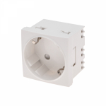 Розетка электрическая 45x45, CEE 7/4, 2K+3, 16A, белая REXANT