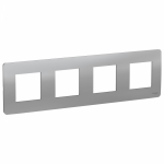 Рамка 4гн алюминий UNICA STUDIO Schneider Electric (1/5) Рамка 4гн алюминий UNICA STUDIO Schneider Electric (1/5)