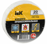 Изолента белая 19/20м IEK (1/10/200) Изолента белая 19/20м IEK (1/10/200)